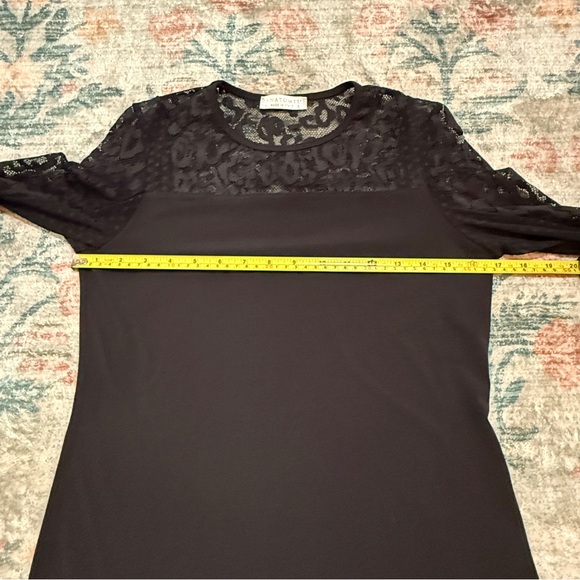 Anatomie Black Lace Detail Long Sleeve Top - Picture 6 of 11